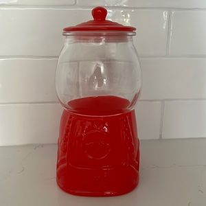Target Bullseye Red Gumball
Glass Jar NEW